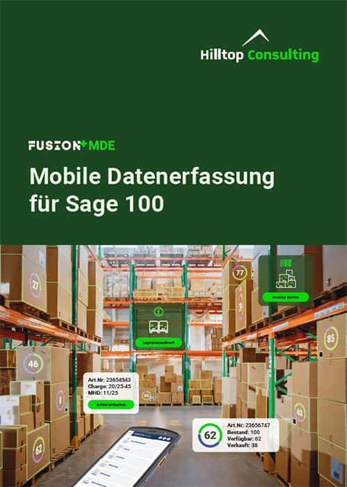 Jetzt downloaden: gratis Broschüre Fusion+ MDE für Sage 100
